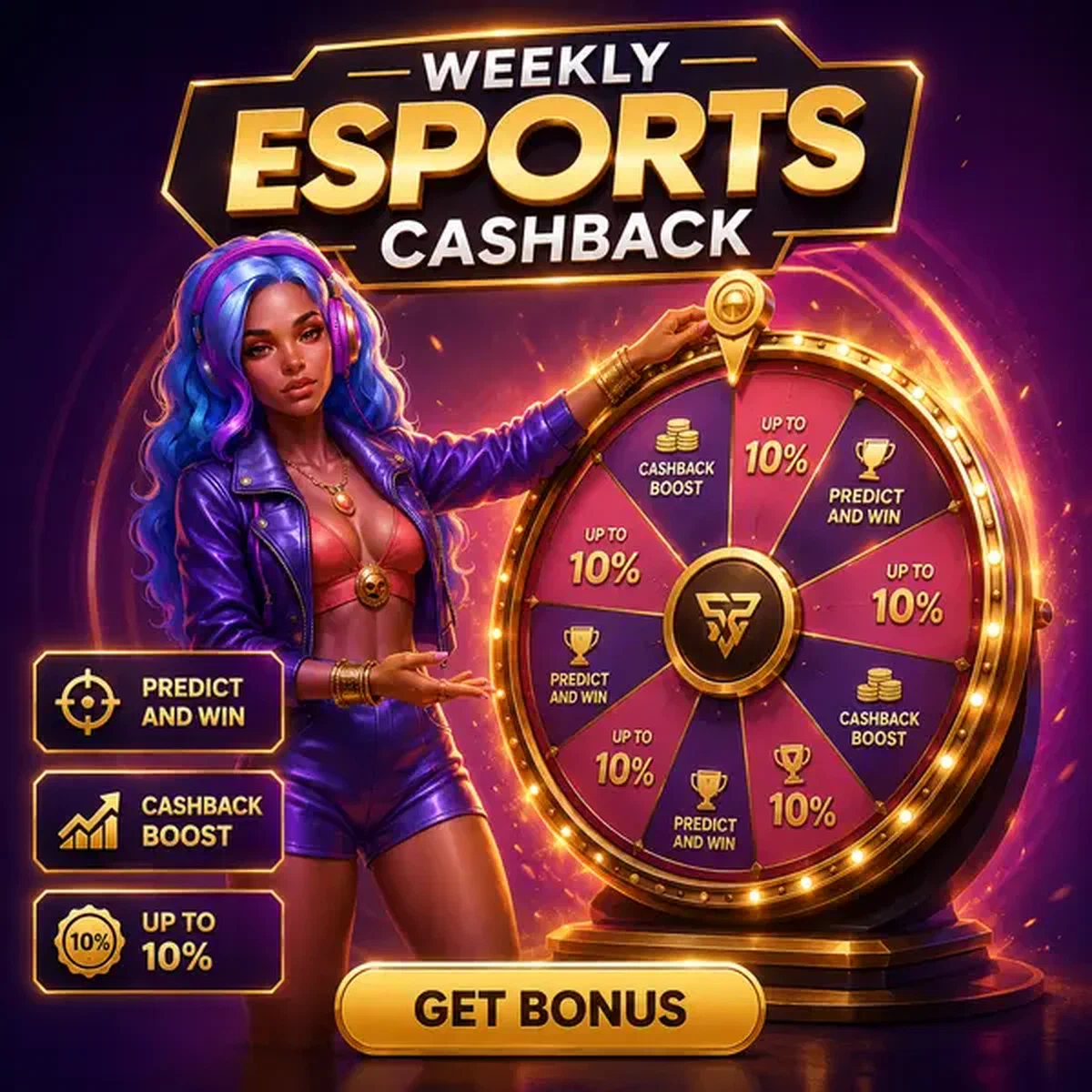 The Beatkeeper kręcący kołem predykcji esportowych w Coolzino ze złotymi nagrodami cashback